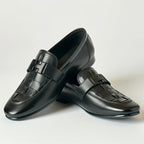 Premium H Buckle Black Formal Loafer